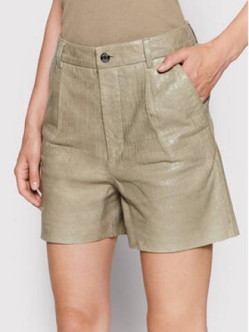 Gestuz Шкіряні шорти Petraligz 10906056 Зелений Regular Fit Gestuz Шкіряні шорти Petraligz 10906056 Зелений Regular Fit
