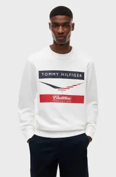 Мужской белый свитшот TH x Cadillac Formula 1® Team Белый L Tommy Hilfiger MN0MN00080