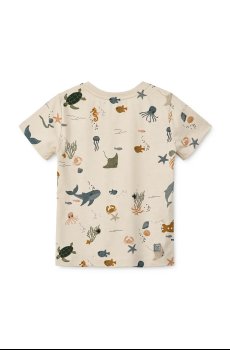 Детская хлопковая футболка Liewood Apia Printed Shortsleeve T-shirt