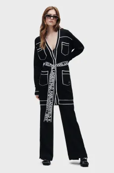 Женский черный кардиган Черный S Karl Lagerfeld 221W2003