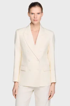 Женский белый жакет Белый 38 Sandro SFPVE01277_Ecru