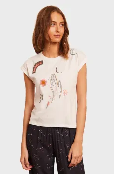 Женская белая футболка MIA Белый XS Etam 6530750