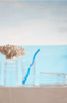 Набір склянок з рельєфним візерунком 4 pack - clear
