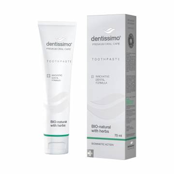 Зубная паста Dentissimo Bio-Natural With Herbs, 75 мл Зубная паста Dentissimo Bio-Natural With Herbs, 75 мл