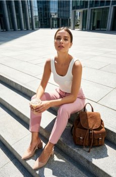 Штани-сигарети - рожевий