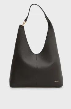 Женская темно-коричневая кожаная сумка SLOUCHY LEATHER MD SHOULDER Коричневый ONESIZE Calvin Klein LV04F3543G