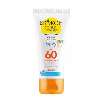 Детский солнцезащитный крем Біокон Baby SPF 60 с пантенолом и пребиотиками, 60 мл Детский солнцезащитный крем Біокон Baby SPF 60 с пантенолом и пребиотиками, 60 мл