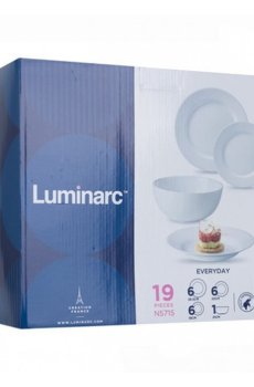 Столовый сервиз Luminarc Everyday белый, 19 предметов (G0567)