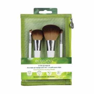 Набор кистей для макияжа EcoTools On-The-Go Style Makeup Brush Kit, 4 шт Набор кистей для макияжа EcoTools On-The-Go Style Makeup Brush Kit, 4 шт