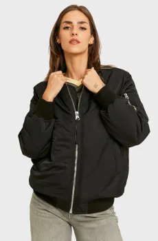 Женский черный бомбер Черный S Tally Weijl SJAPEROMBIN
