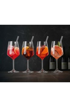 Набор бокалов для коктейлей с трубочками Nachtmann Coctail Spritz 630 ml 4 шт