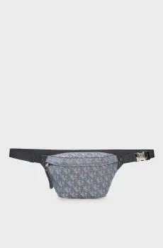 Мужская серая поясная сумка с узором UNSTRUCTURED Серый ONESIZE Calvin Klein LV04G3177G