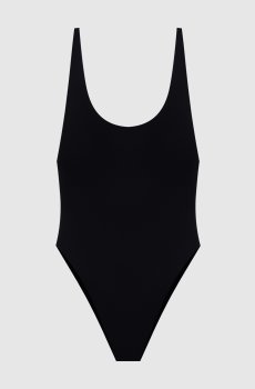 Черный купальник с бусинами