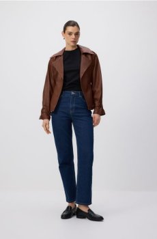 Reserved - Джинси прямого крою з завищеною талією - indigo jeans - 994EG-57J