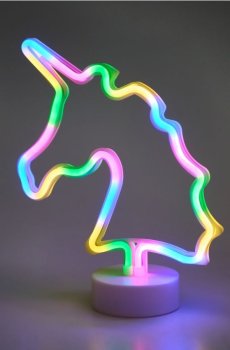 Декоративна LED лампа у формі єдинорога - різнобарвний