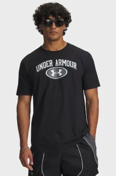 Мужская черная футболка UA M WM Locker Tag SS-BLK Черный L Under Armour 6012778-001