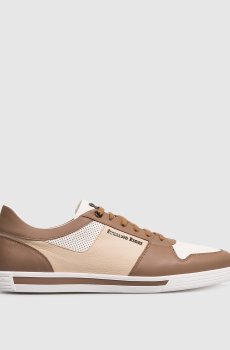 Кожаные кроссовки с логотипом