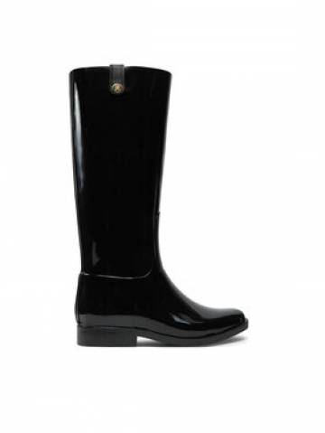 Tommy Hilfiger Гумові чоботи Th Stud Rubber Long Rainboot FW0FW08185 Чорний Tommy Hilfiger Гумові чоботи Th Stud Rubber Long Rainboot FW0FW08185 Чорний
