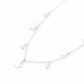 Серебряное колье "Звездочка" с фианитами 18667 Серебряное колье "Звездочка" с фианитами 18667