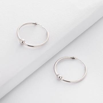 Серебряные серьги-кольца 122439 Серебряные серьги-кольца 122439