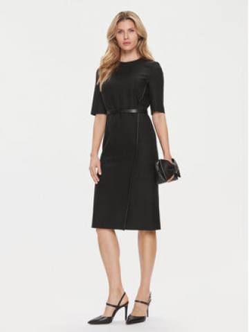 Boss Трикотажна сукня Depuro 50506987 Чорний Slim Fit Boss Трикотажна сукня Depuro 50506987 Чорний Slim Fit