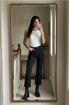 Джинси kick flare - чорний