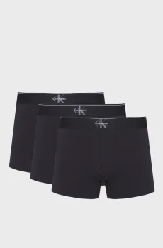 Мужские черные боксеры (3 шт) TRUNK Черный L Calvin Klein LV00NB4472
