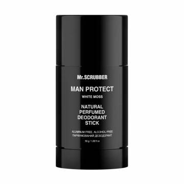 Натуральный парфюмированный мужской дезодорант-стик Mr.Scrubber Man Protect White Moss Natural Perfumed Deodorant Stick, 50 г Натуральный парфюмированный мужской дезодорант-стик Mr.Scrubber Man Protect White Moss Natural Perfumed Deodorant Stick, 50 г