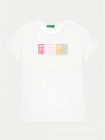 United Colors Of Benetton Футболка 3I1XC10JQ Білий Regular Fit United Colors Of Benetton Футболка 3I1XC10JQ Білий Regular Fit