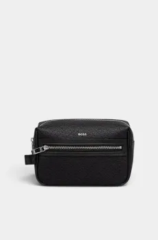 Мужская чёрная косметичка Черный ONESIZE BOSS 13526