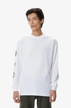 Мужской белый лонгслив Белый M Lacoste TH240909B