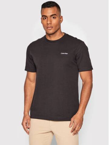 Calvin Klein Футболка Micro Logo Interlock K10K109894 Чорний Regular Fit Calvin Klein Футболка Micro Logo Interlock K10K109894 Чорний Regular Fit