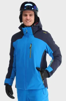 Мужская синяя лыжная куртка FIX HOOD FEEL WARM Синий 48 CMP 35W0067-L573