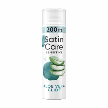 Гель для бритья для женщин Gillette Satin Care Sensitive для чувствительной кожи, 200 мл Гель для бритья для женщин Gillette Satin Care Sensitive для чувствительной кожи, 200 мл