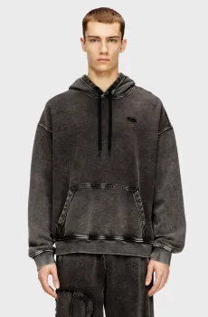 Мужское темно-серое худи FELPA Серый XXL Diesel A19325 0KIBZ