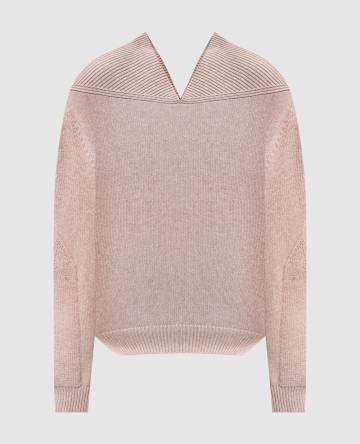 Бежевый пуловер из шерсти и кашемира Бежевый пуловер из шерсти и кашемира