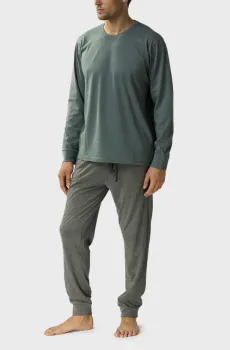 Мужская пижама (лонгслив, брюки) Разноцветный S Atlantic NMP-372