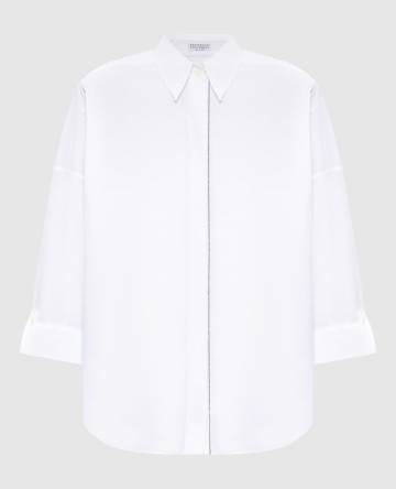 Белая рубашка прямого кроя