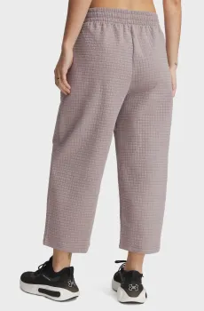 Женские пудровые спортивные брюки Unstoppable Flc Grid Crop Розовый S Under Armour 1386492-015