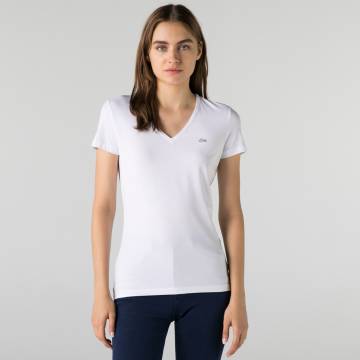 Lacoste футболка жіноча з V-вирізом Lacoste футболка жіноча з V-вирізом