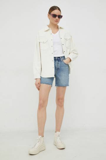 Хлопковая футболка G-Star Raw женский цвет белый Хлопковая футболка G-Star Raw женский цвет белый