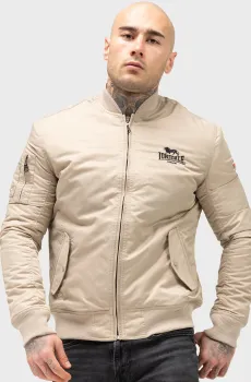Мужской бежевый бомбер TERN HILL Бежевый S Lonsdale 117090