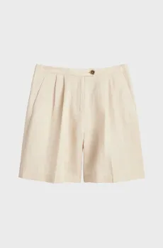 Женские бежевые льняные шорты TAILORED LINEN SHORTS Бежевый 34 Gant 4020123