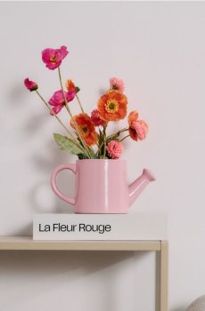 Керамічна ваза - пастельний рожевий