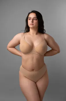 Женский бежевый бюстгальтер Бежевый 75F brabrabra SLZ23601118