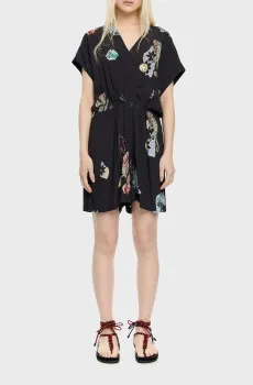 Женский черный комбинезон с узором Черный S Bimba Y Lola 251BR9061.10371