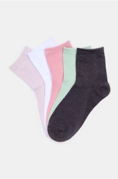Однотонні шкарпетки – набір із 5 пар - Фіолетовий