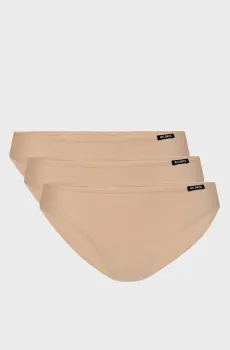 Женские бежевые трусики (3 шт) Бежевый S Atlantic 3BLP-580