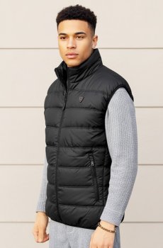 Мужской черный стеганый жилет SB-25205-black