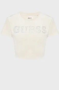 Женская белая футболка Белый L Guess V3BI01.K0232;G9L9
